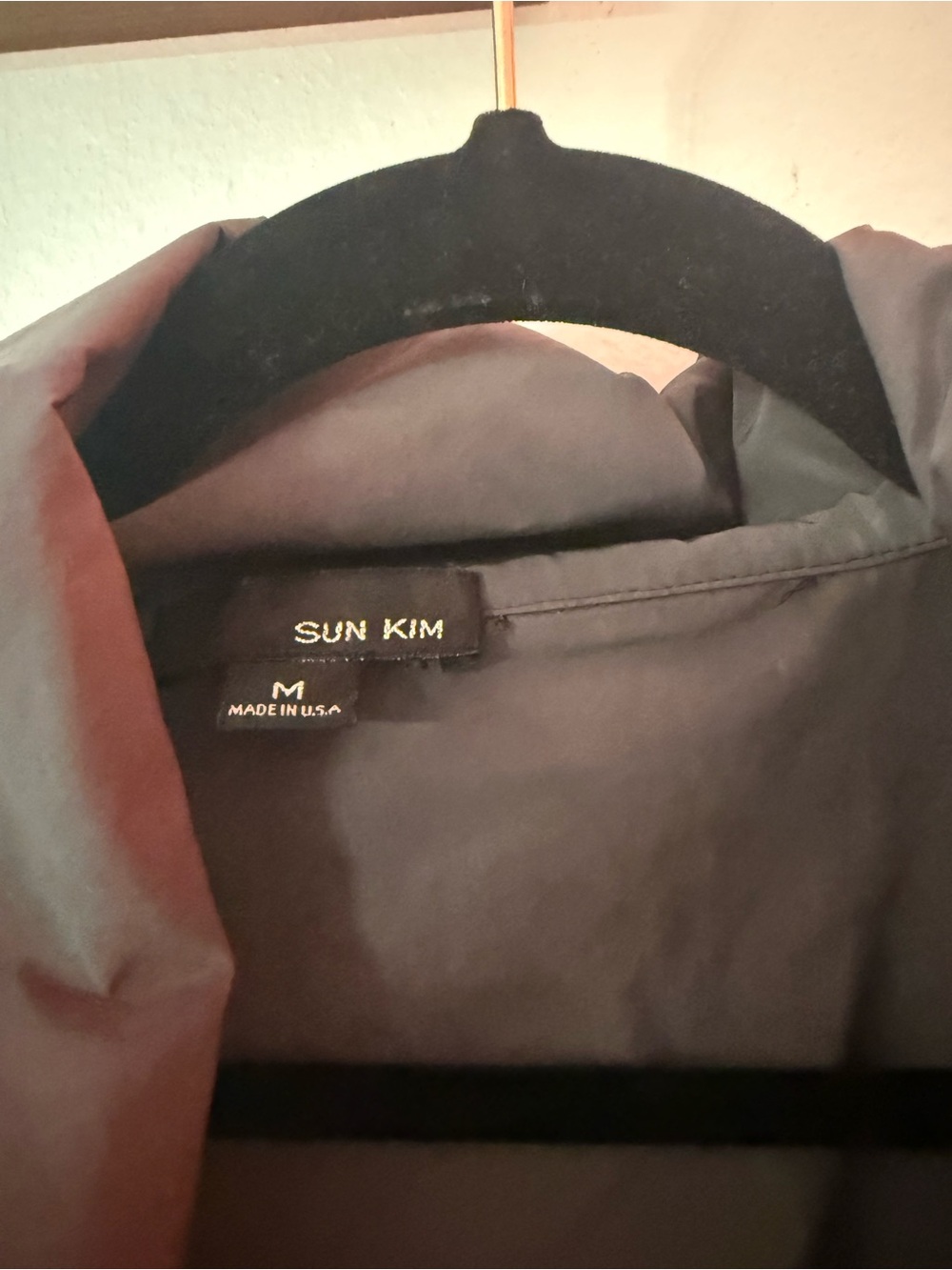 Sun Kim Gray Asymmetrical Zip Duster Jacket M Made USA Lagenlook Avant Garde - Picture 4 of 4